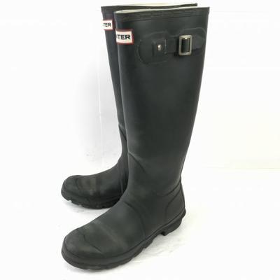 HUNTER Rain Boots Long [UK4/23.0/Black] Vintage(USED)
