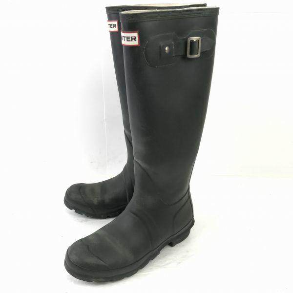 

HUNTER Rain Boots Long [UK4/23.0/Black] Vintage