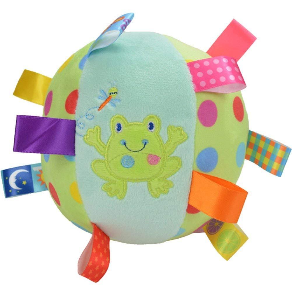 

Chiyami Baby Plush Toy with Kids Mini Ball with Catch Ball Bell, Ball, Bear, Toy, Roly-Poly, Bell, (Frog)