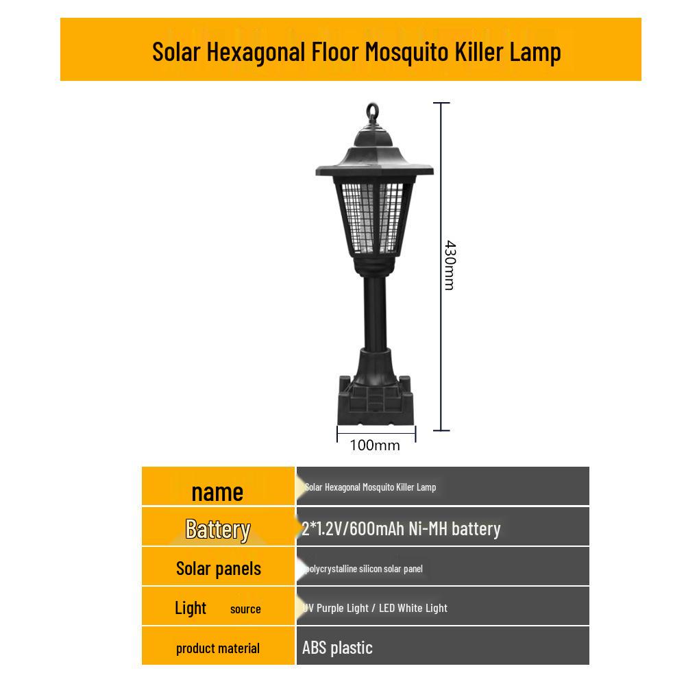 Waterproof Solar Electric Mosquito Killer Lamp for Outdoor Garden Use