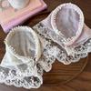 New Ins Lace Hair Scarf Floral Print Transparent Headscarf Hat Retro Triangle Hair Band Women Travel Photo Headband Accessories