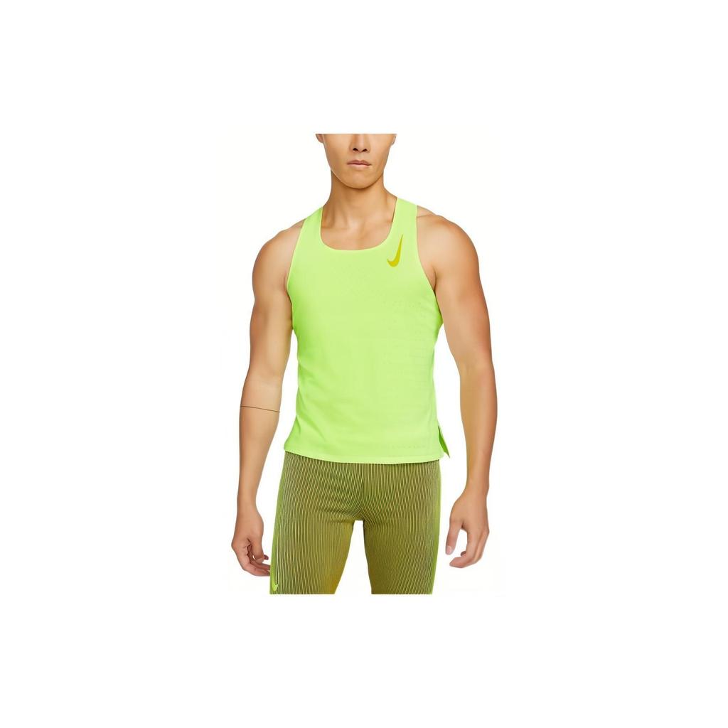 Nike AeroSwift Running Slim-Fit Tank Top Men Tops Fluorescent-Yellow CJ7836-702