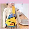 Modern Kids Canvas Chest Bag With Geometric Pattern For Daily Play And School Use