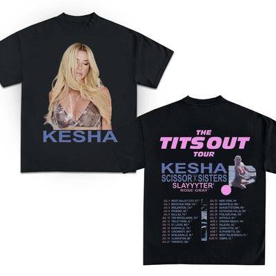 ¡Nuevo!!! Camiseta de Concierto Kesha 2025, Camiseta de la Gira Kesha the Tits Out 2025