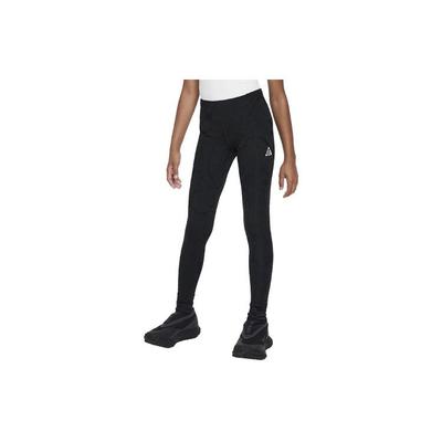 ACG Therma-FIT Logo All-Over Print High-Waisted Slim-Fit Knit Sports Pants Kids Bottoms Black FD2868-010