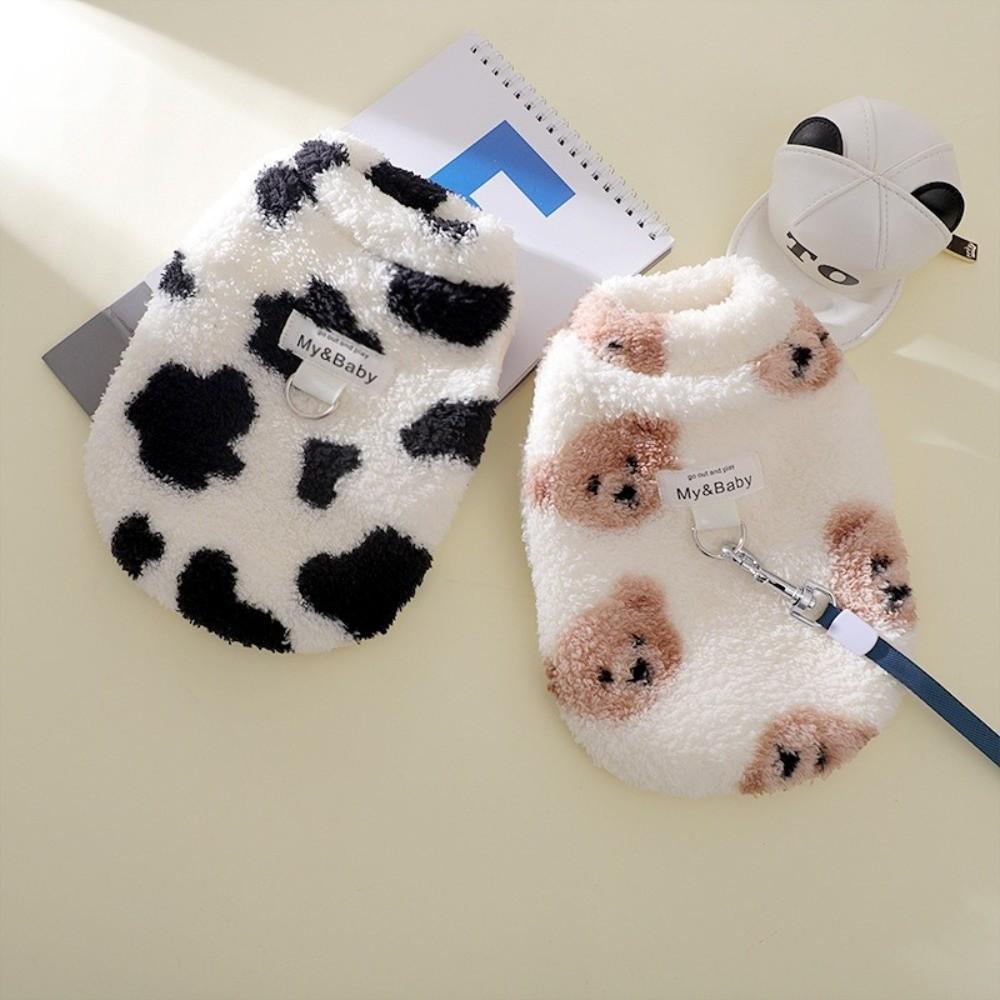 Plush Dog Clothes Cartoon Bear Dog Costume New Puppy Clothes Vest  For Small Medium Dog