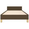 Bed Frame without Mattress Dark Brown 90 x 190 cm Fabric
