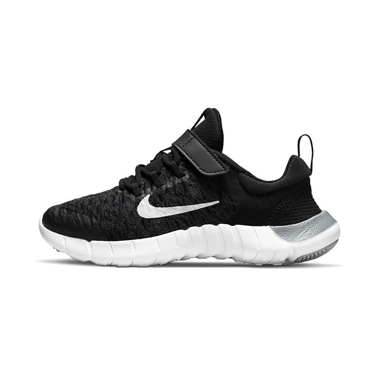 

Новые кроссовки Nike Free RN с амортизаторами, низкие, для детей, для бега, черные, белые, для детей 3-7 лет, CZ3996-001 28