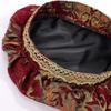 Mittelalterlicher Tudor-Hut mit Feder Renaissance-Muffinhut Tudor-Flachkappe Halloween-Cosplay-Kostüme Halloween-Cosplay