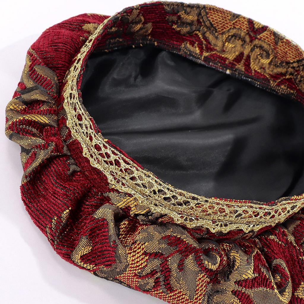Mittelalterlicher Tudor-Hut mit Feder Renaissance-Muffinhut Tudor-Flachkappe Halloween-Cosplay-Kostüme Halloween-Cosplay