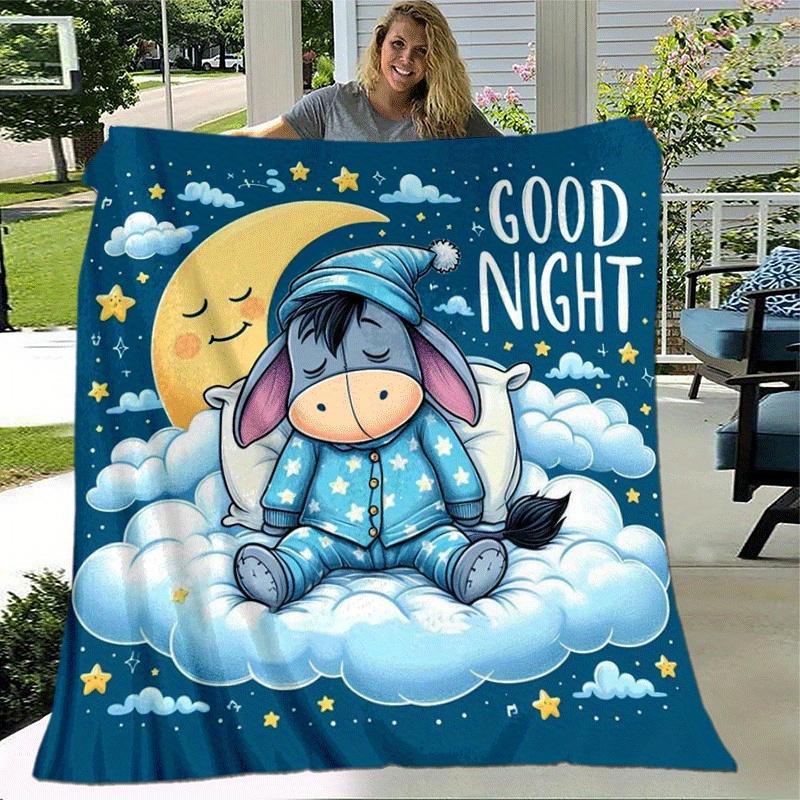 1pc Winnie The Pooh Printing Blanket - Soft, All-Season Throw for Living Room, Bedroom,Personalized Gift with Adorable Cartoon Design