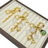 Gold-Plated Ladybug Charm Keychain - Creative, Rich Design with Pendant Ball