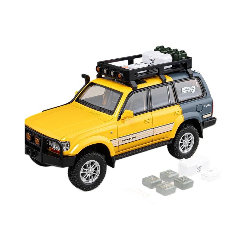 1/24 Toyota Land Cruiser LC80 SUV Alloy Die Cast Toy Car Model Sound and Light Children's Toy Collectibles Birthday Gift