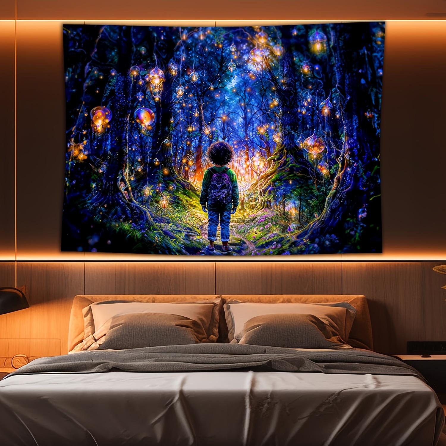 

Enchanted Forest Tapestry Magical Wall Hanging for Bedroom and Living Room Decor Ideal Gift for Fantasy Lovers 74x94cm(29x37in)