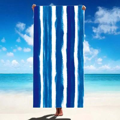 Multifunktionales Strandtuch mit Streifen – perfekt für Reisen und Outdoor-Aktivitäten