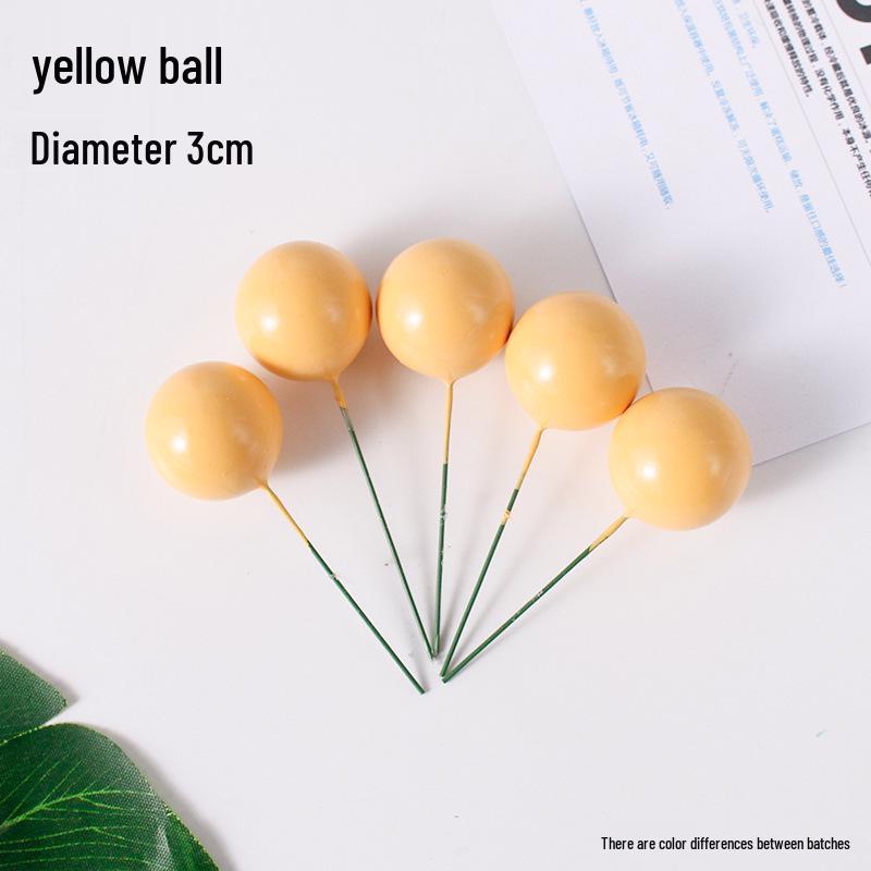 Golden and Silver Ball Cake Decorations with Colorful Birthday Insert Card