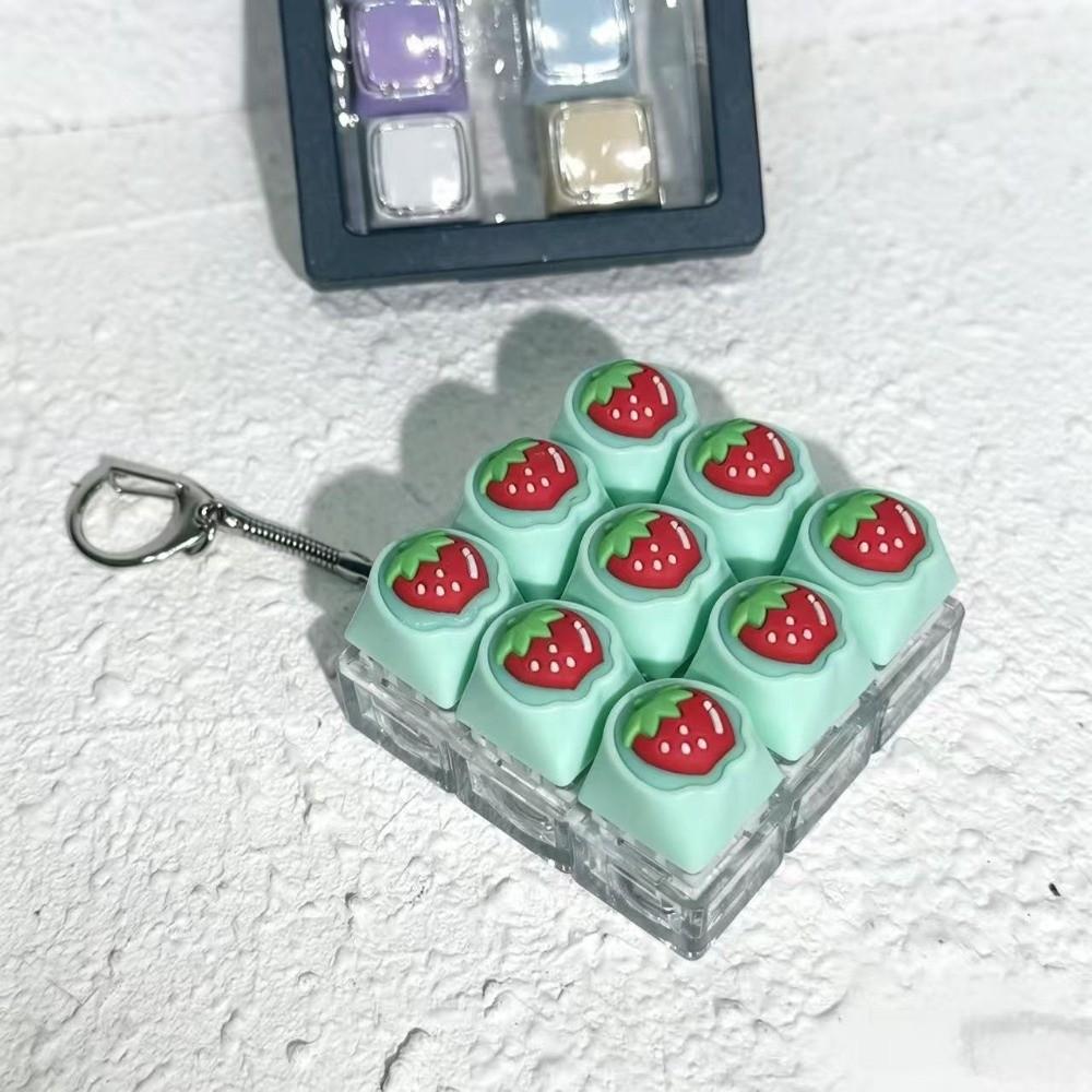 9-Button Design Keyboard Fidget Toy Soft Silicone Clicker Fidget Toy Office Use