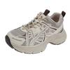 Leather mesh dad shoes women's 2025 spring new muffin thick sole comfortable versatile breathable casual sports shoes tide