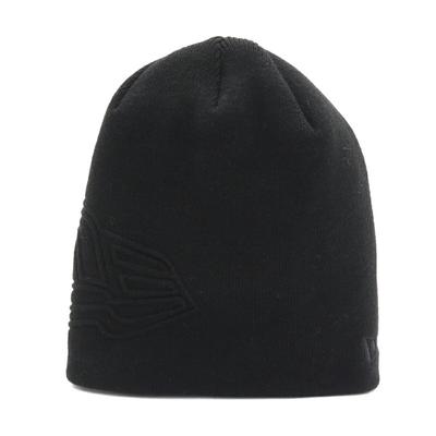 New Era Beanie with Flag Free Basic Embossed Black Logo, Black, Size, Beanie, Flag,