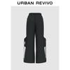 UR 2025 Autumn Women's Modern Drawstring Wide-Leg Pants