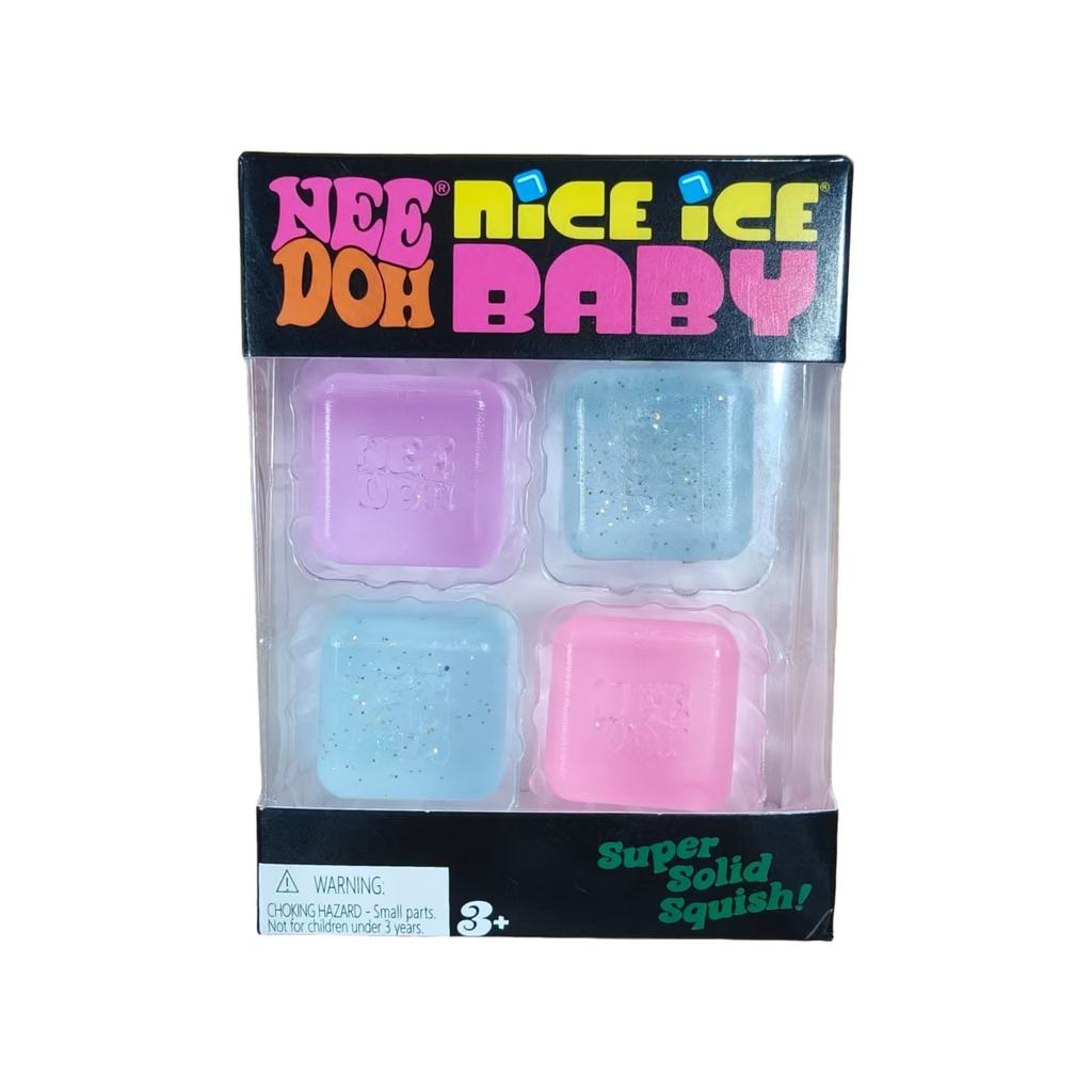 Needoh Nice Ice Baby Fidget Cube Set 4 Stuks Super Stevig Knijp Sensorisch Speelgoed Niet-giftige Kneed Speeltjes voor ADHD en Autisme Cadeau