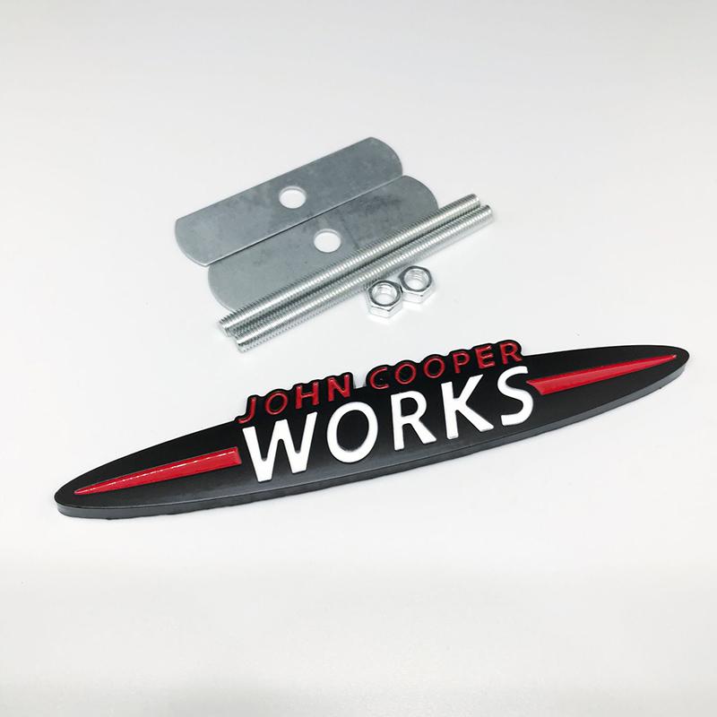3D Metal Chrome Black Logo Works Emblem Car Front Grill Badge Trunk Sticker For R53 R56 Decal Accessories
