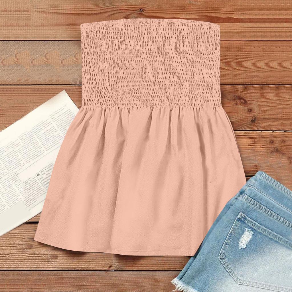 Tube Tops For Women,Cute Sexy Off Shoulder Print Sleeveless T-Shirt