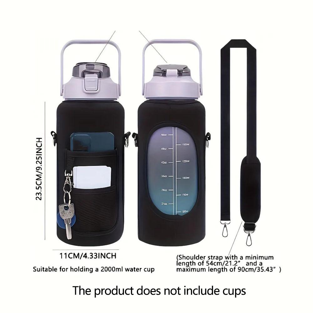 1pc-Outdoor Sports Kettle Cup Protective Case Large Capacity Cup Set Storage Key Mobile Phone Storage