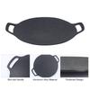 Nonstick BBQ Grill Pan Stovetop Baking Tray Comal with Metal Handles for Indoor Outdoor Barbecue