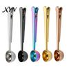 Integrated Spoon And Sealing Clip 2 in 1 Bag Clip, Stainless Steel Measuring Powder Scoop, Multifunctional Sealer for Milk Coffee, Airtight