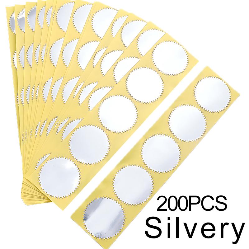 200 Stück Goldene Silberne Runde Zahnrad Aufkleber Selbstklebend 45mm Größe Präge Stempel Requisite Geschenkverpackung Umschlag Karten Dekoration ZYF
