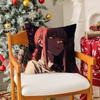 Chainsaw Man Makima-Cartoon Pillow Case Silky Short Plush With Invisible Zipper Dustproof Sofa Cushion Cover For Home Decor