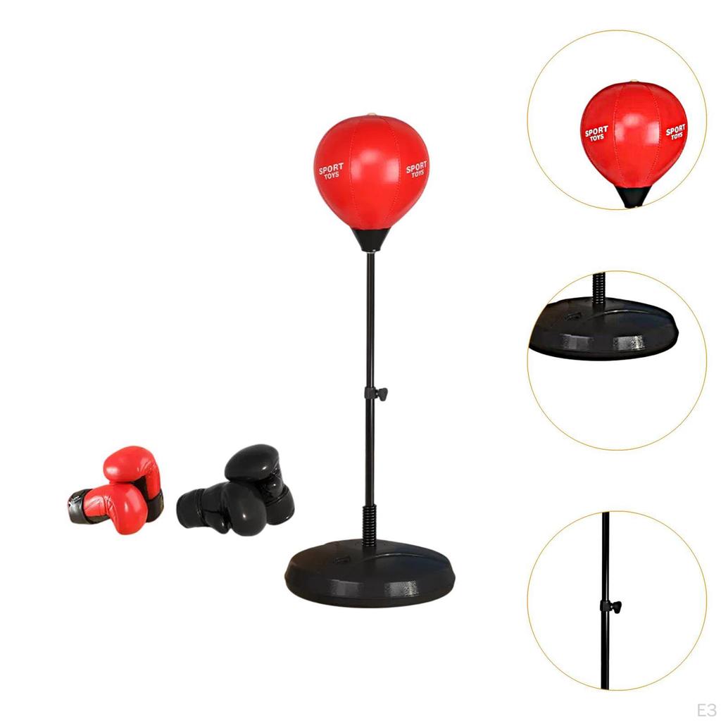 Boxset mit Ständer, Handschuhen und Reaktionsball für Indoor-Fitnesstraining für alle Altersgruppen