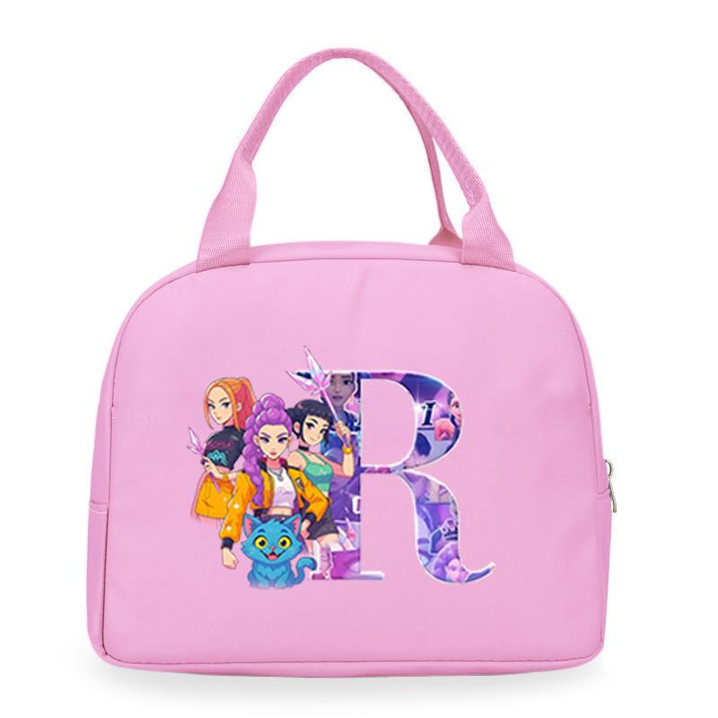 Kinderen Meisjes Kpop Rumi Zoey Mira Derpy Sajaboys Bedrukt Student Waterdicht Maaltijd Lunchbox Tas Casual Handtas