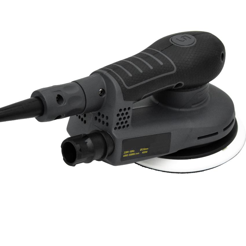 6 Inch Electric Circular Sander Machine Variable Speed Sanding Tools with Hybrid Dust Canister Electric Woodworking Polisher