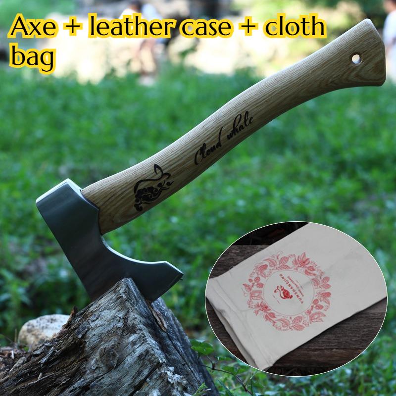 NEW Hand-forged Outdoor Portable Camping T actics Hand-axe Chopping Firewood Woodworking Mountain Axe Cutting