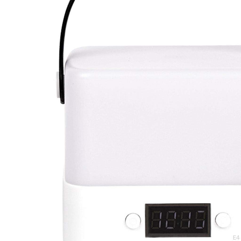 Elegant Nightstand Lamp for Bedroom Decor - Stylish Table Light with Clock Function