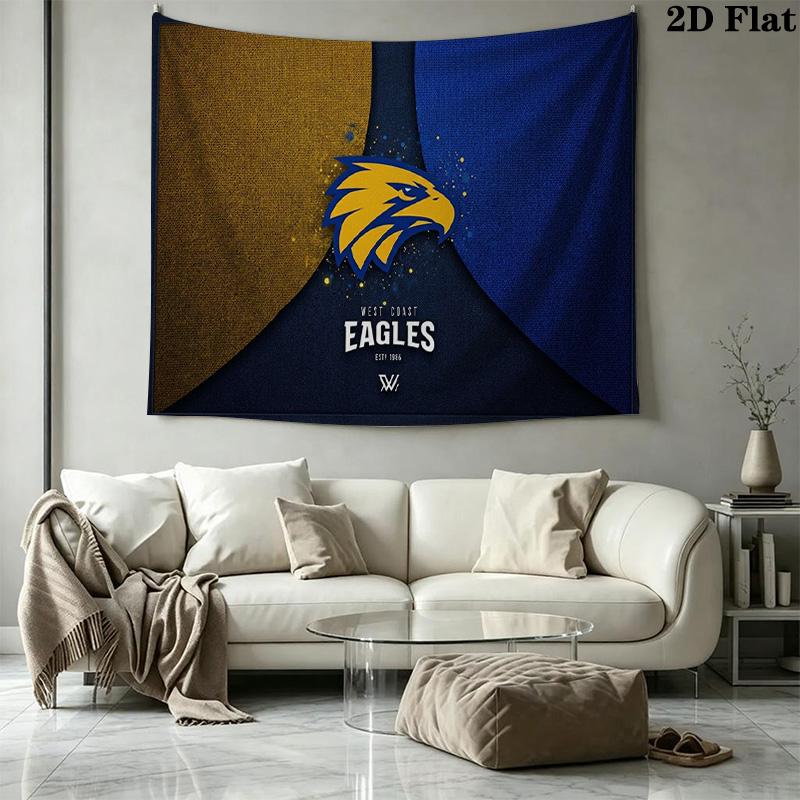 West Coast Eagles Wall Tapestry Aesthetic Wall Hanging Printed Fabric Blanket Decorative Tapestries for Bedroom Living Room Home Decor