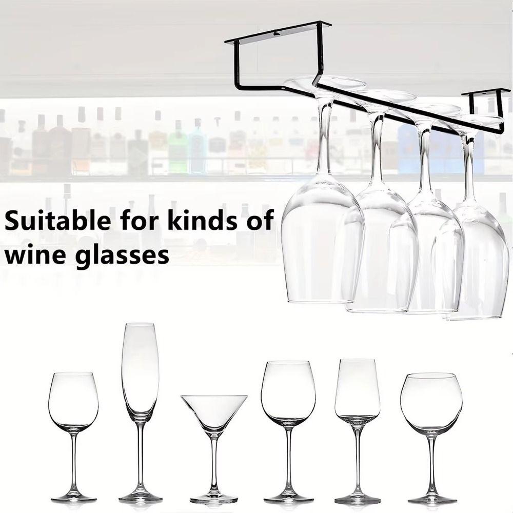 27/35cm Under Cabinet Stemware Holder 1/2/3 Row Hanging Cup Holder Home Storage