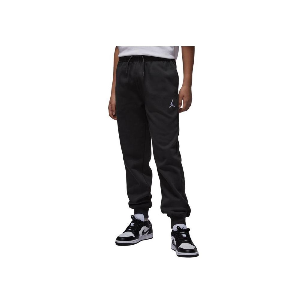 Jordan Pantalon de sport tricoté pour enfants Brooklyn Fleece Confortable Couleur unie Bas pour enfants Gris Noir IO2275-050