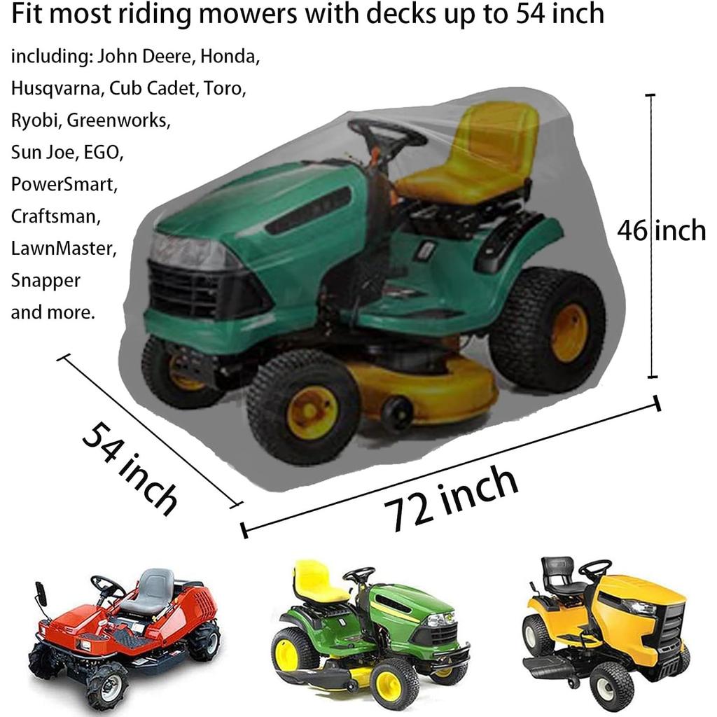 Pokrowiec na kosiarkę samojezdną, Wodoodporny pokrowiec na traktor ogrodowy, Wytrzymały poliester Oxford 420D, Trwały, Odporny na UV, Wodoodporne pokrowce na kosiarki