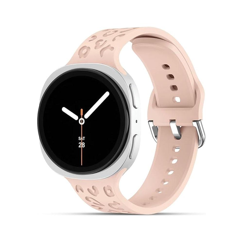 Band for Samsung Galaxy watch 8/8 classic 46mm 44mm 40mm Engraved Leopard Wrist Bracelets Correa pulseras Galaxy watch 8 Strap