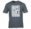 Crosby Stills Nash Young Band Logo T Shirt New