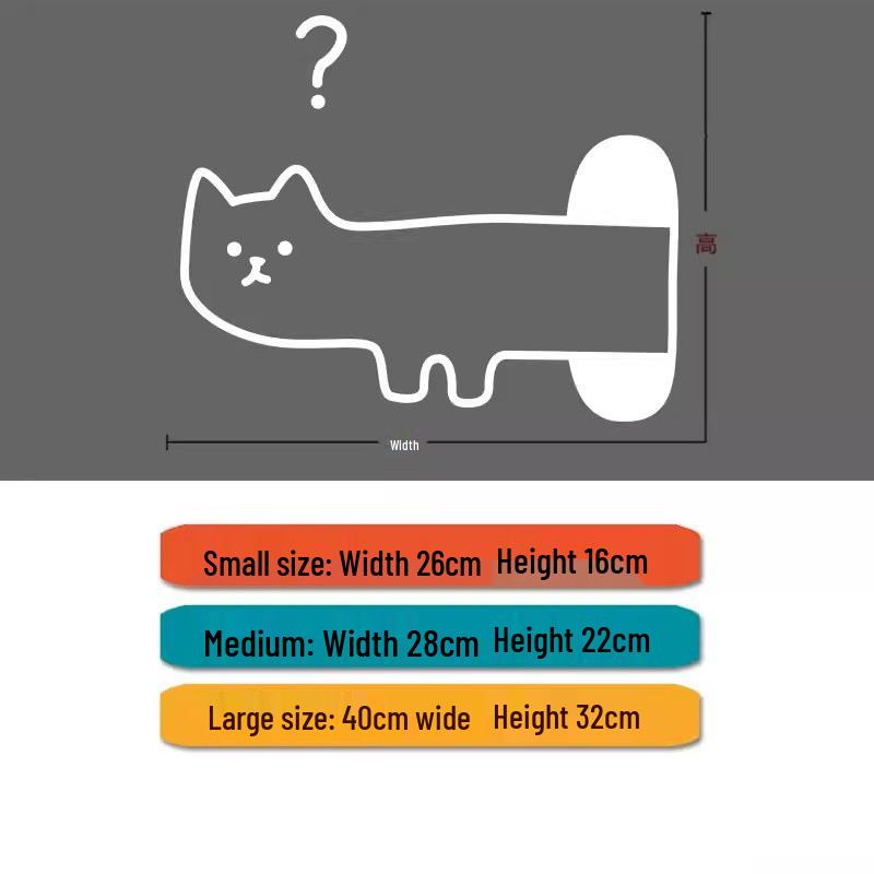 

Funny Cat Pattern Self-Adhesive Wall Stickers for Kitchen, Balcony, Glass Door, Refrigerator, or Elevator Small