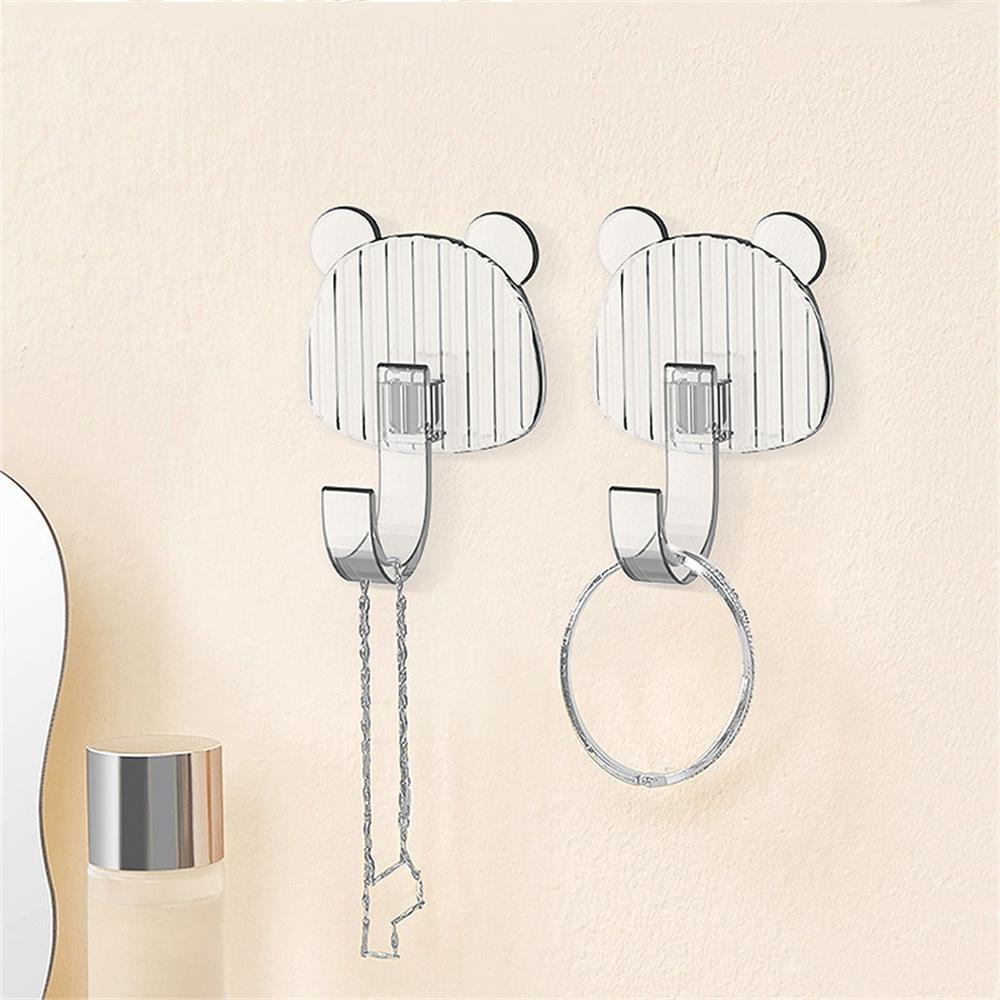 1~4PCS Storage Hook Super Adhesion Seamless And Traceless Fashionable Essential Easy To Use Highly Rated Cartoon Wall Hook