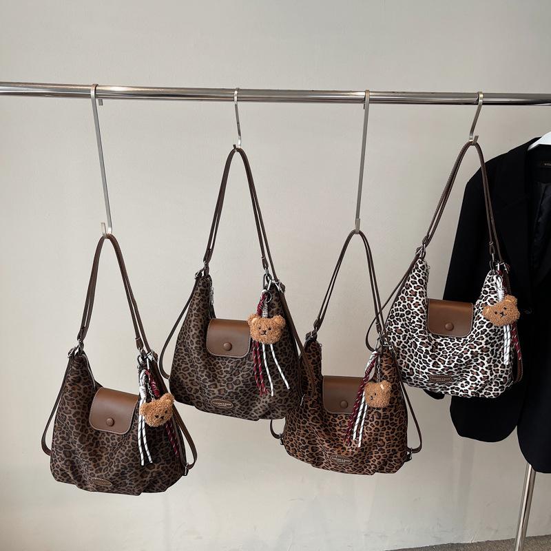 Leopard Print Large Capacity Crossbody & Shoulder Bag for Women - 2025 Leather Suede Tote