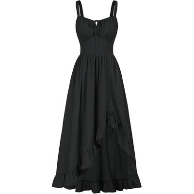 Renaissance Dress Women Summer Sleeveless Corset Sundress with Pockets