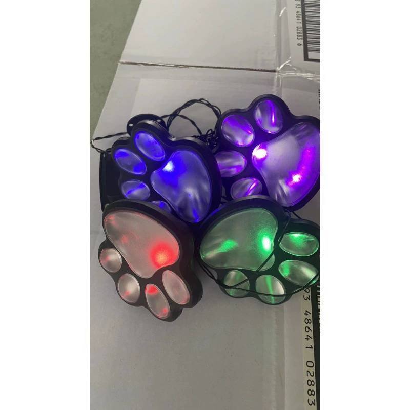 Paw Shaped Solar Garden Lights With Waterproof Led Outdoor Landscape Decor For Nighttime Illumination