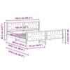Bed Frame Black 160 x 200 cm Solid Pine Wood