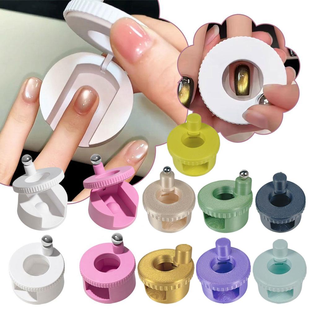 Nail Polish Rotating Cat Eye Nail Magnet Wide Light Glass Bead Effect Multifunctional Strong Automatic Nail Art Magnetic Gel 1pc